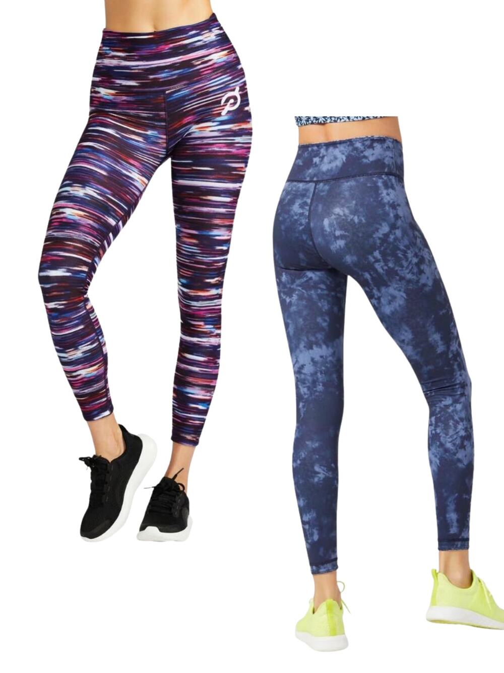 Peloton Reversible NWT Melody High-Waist Leggings S Tie-Dye Stripe 7/8 Tights - Picture 1 of 14